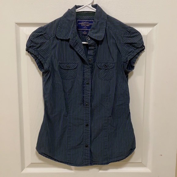 American Eagle fitted button down size 0 - Picture 2 of 5